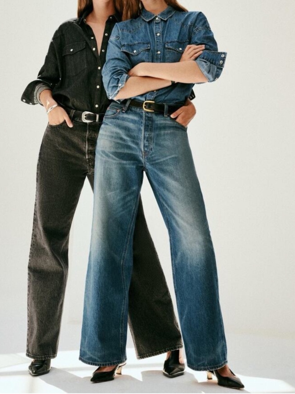 Alex Mill Jeans Alek Relaxed Wide Leg Pant Medium Wash 26 X 31